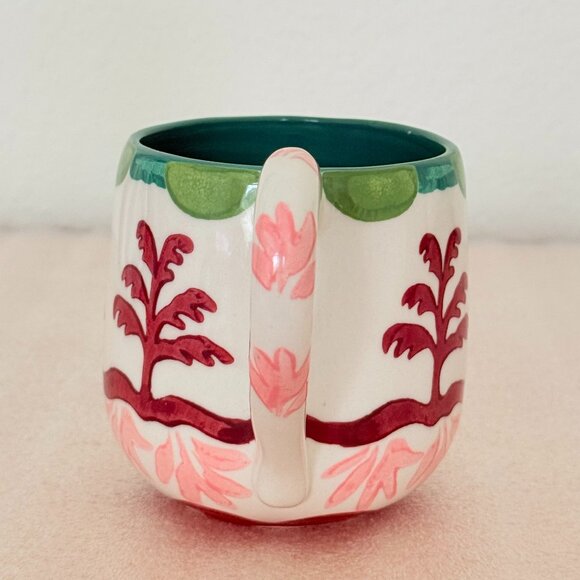 🪸Anthropologie🪸Vintage Agata Mug Handpainted Glazed Coffee Mug/Tea Cup 12 oz - Picture 4 of 8